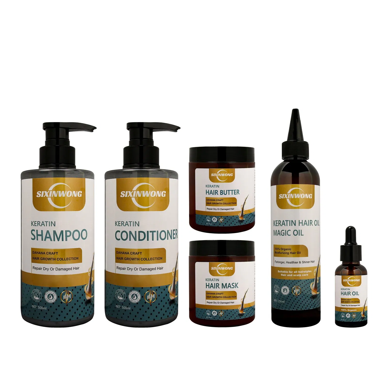 Beauty Cosmetics Set Damaged Dry Hair Nourishing Moisturizing Formula Keratin Shampoo Set