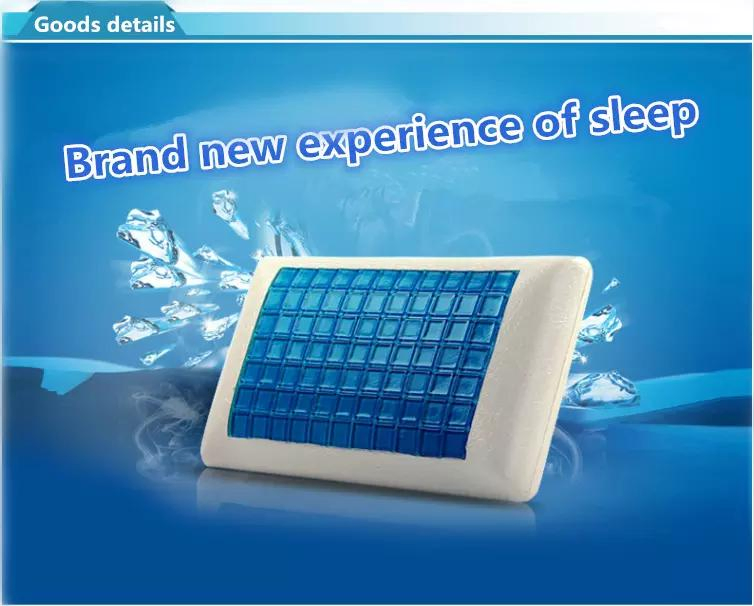 Customized Size Bedding Accessories Gel Cool Contour Pillow Memory Foam Rectangular Cushion Cooling Pillows