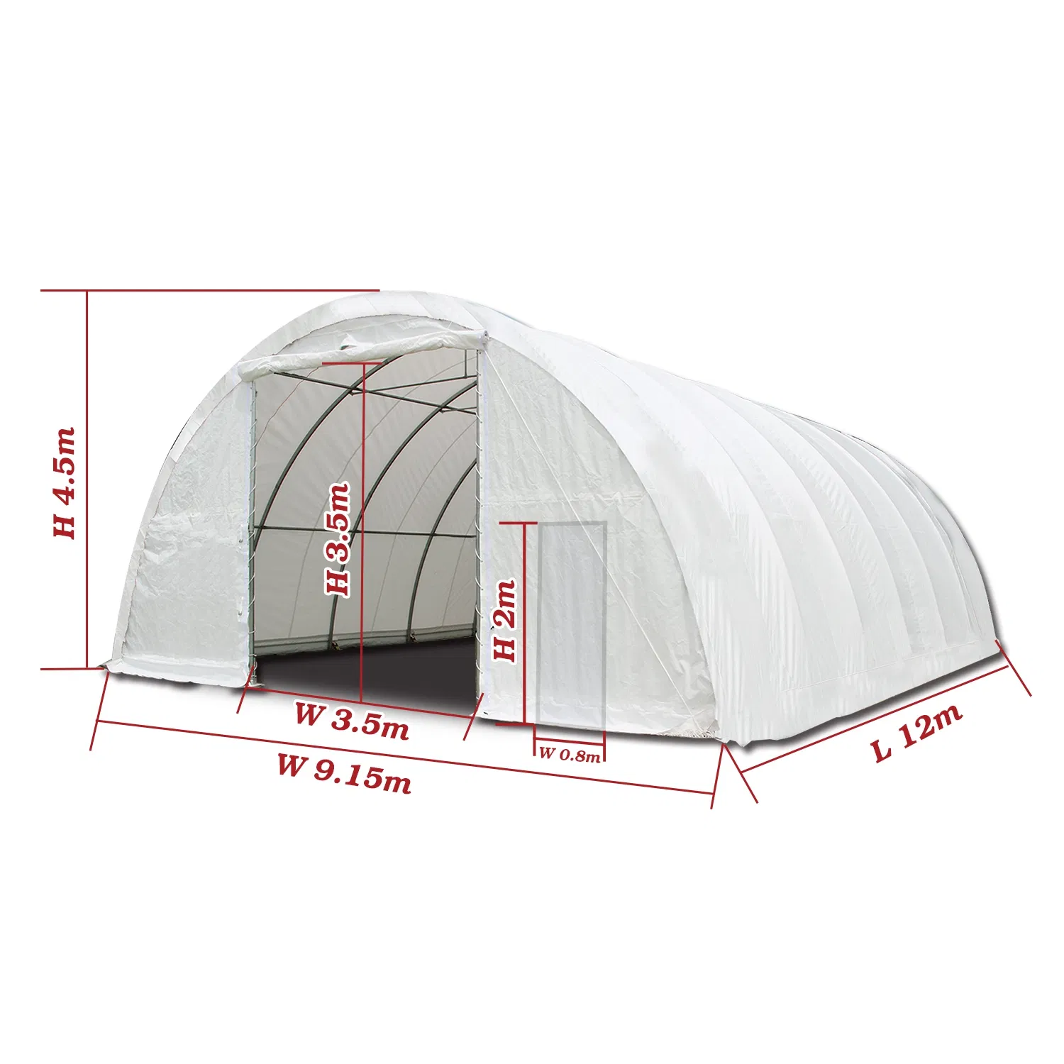 Suihe Outdoor Heavy Duty Galvanized Steel PVC Fabric Warehouse Tent