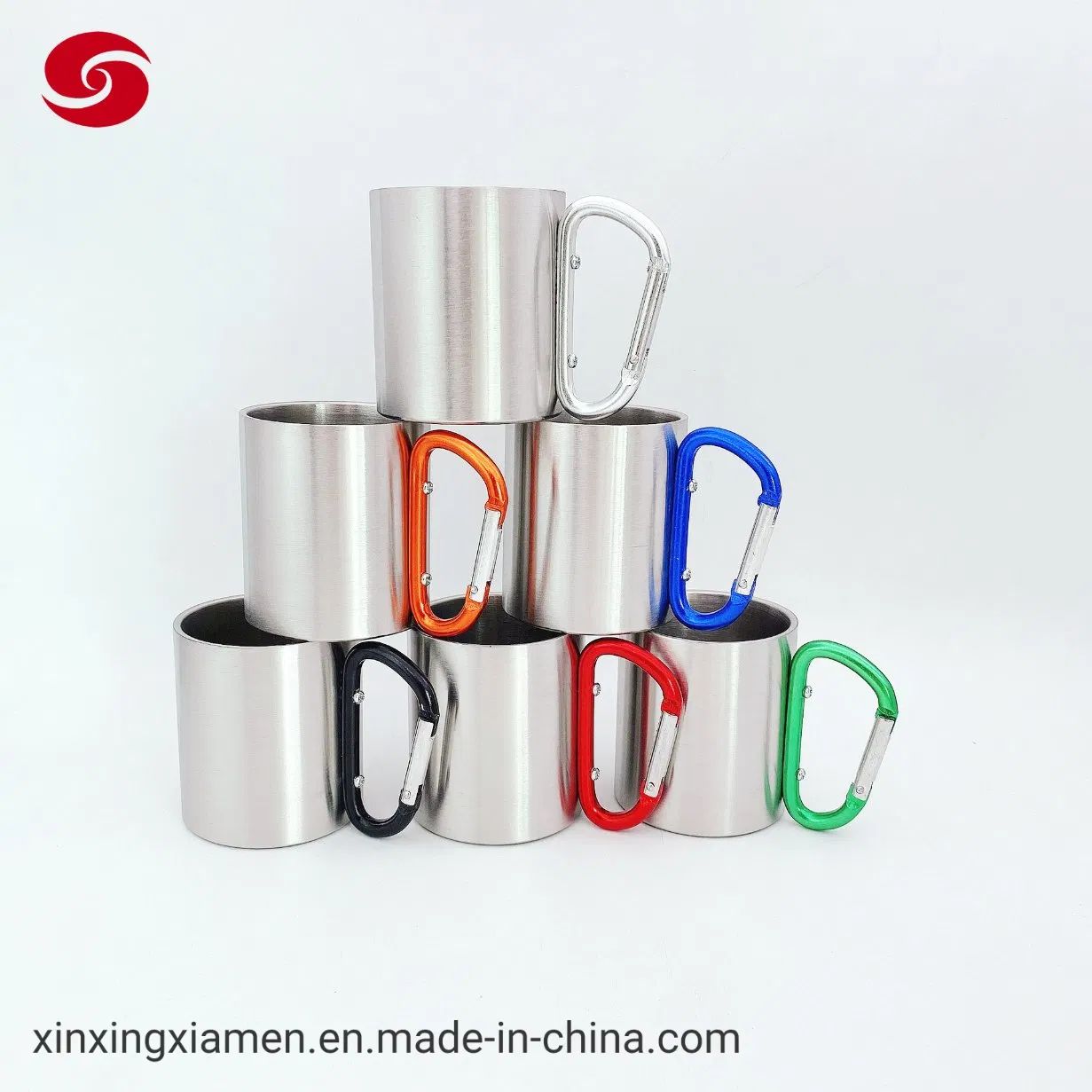 330ml Stainless Steel Mug W/ Carabiner Handle