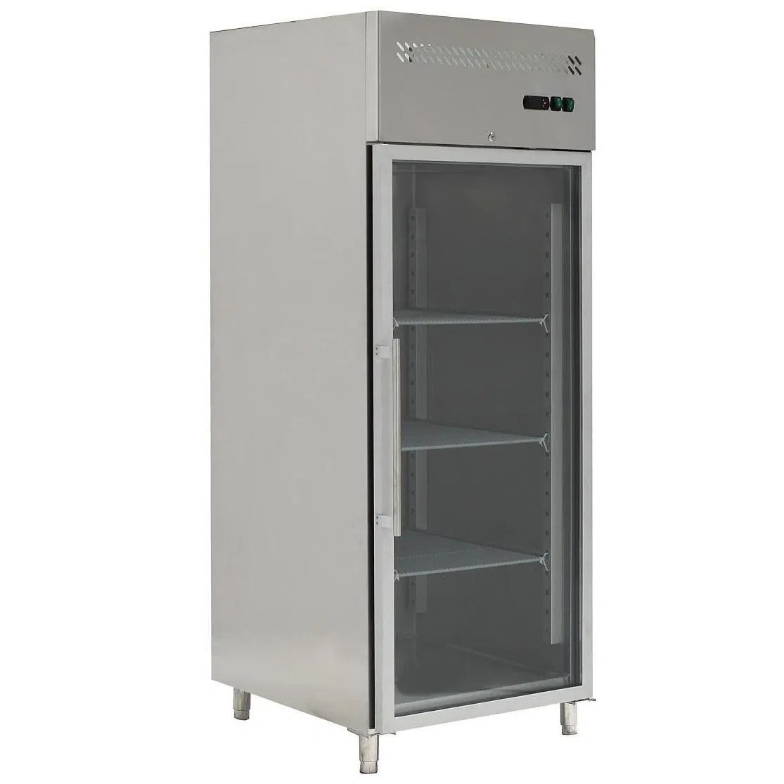 Upright Stainless Steel Glass Door Commmercial Chiller