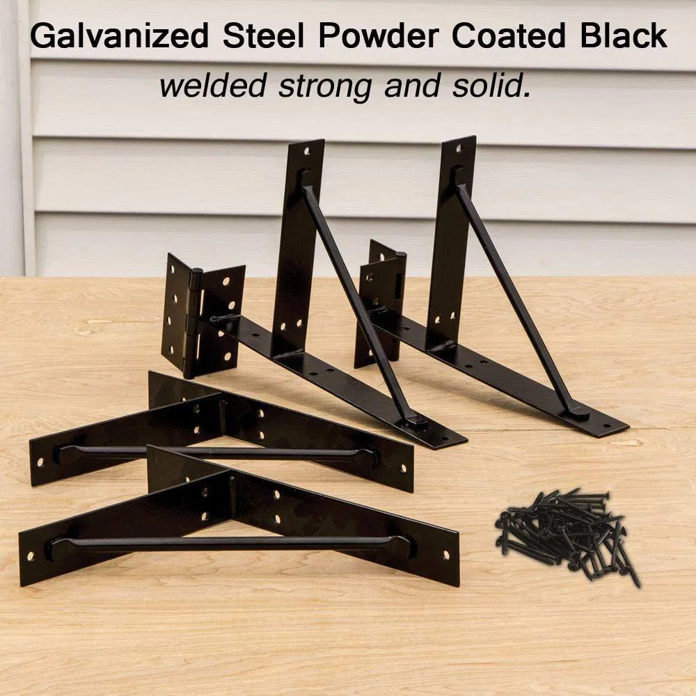 Anti Sag Gate Kit -Gate Corner Bracket-90 Degree Bracket Gate Hinges