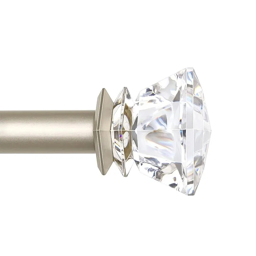 Curtain Rod Pole Set Living Room Bracket and Finials Curtain Rail Wall Mounted Iron Aluminium Curtains Rods