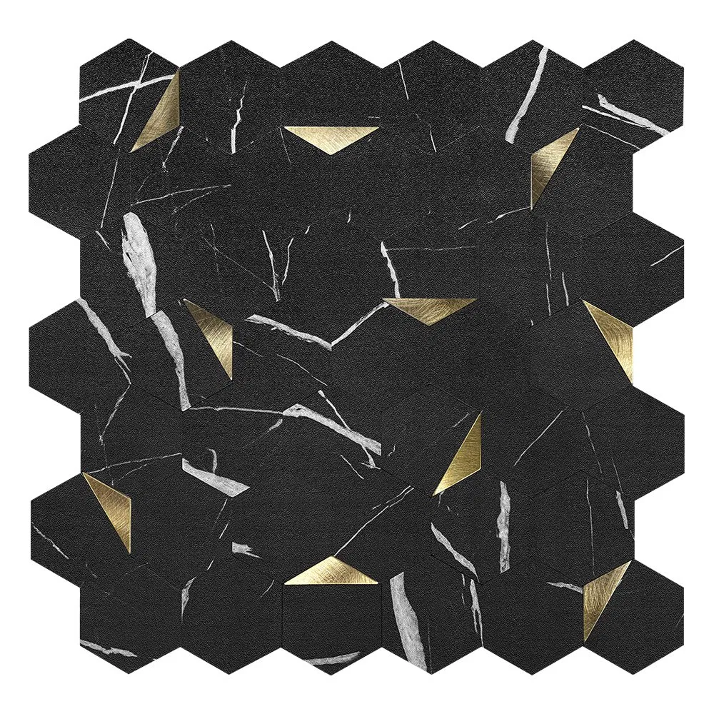 China Kitchen Mural 3D Wall Metallic Peel and Stick Mosaic Tile with Good Price Mosaic-3mm Aluminum