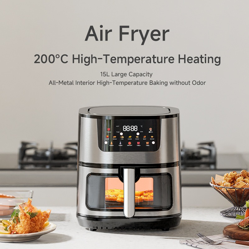 OEM/ODM 2024 Stainless Steel 4.5L 6L 8L 12L Consumer Reports Best Hot Mini Rack Without Oil as Seen as Air Fryer Without Oil