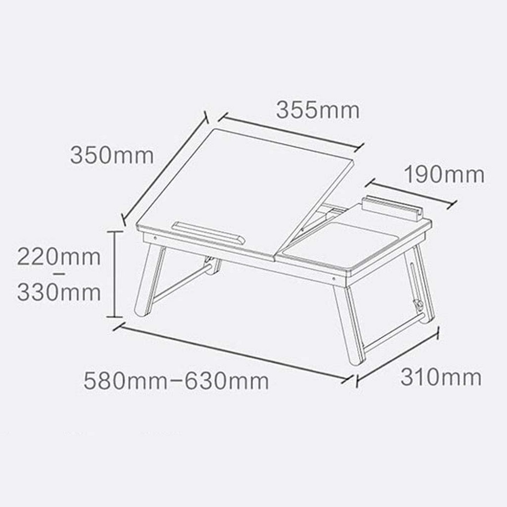 Стол-подставка деревянный складной для ноутбука на кровать