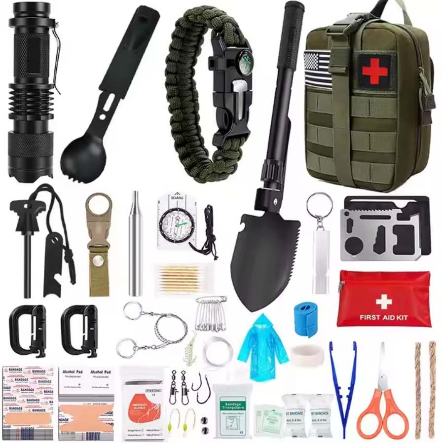 Outdoor Portable Emergency First Aid Kits Hiking Fishing Tools Survival Gear Kit