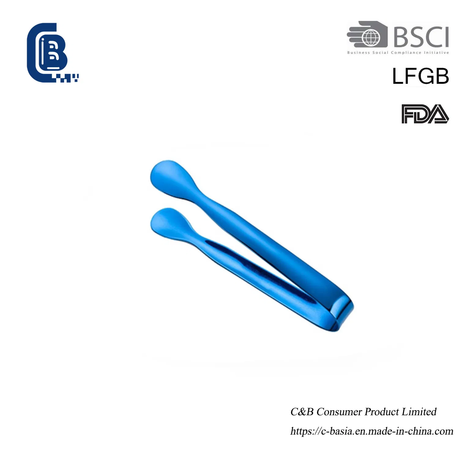 Hot Sell Kitchen Stainless Steel Tweezers: Sugar Clip, Ice Cube & Bar Tongs