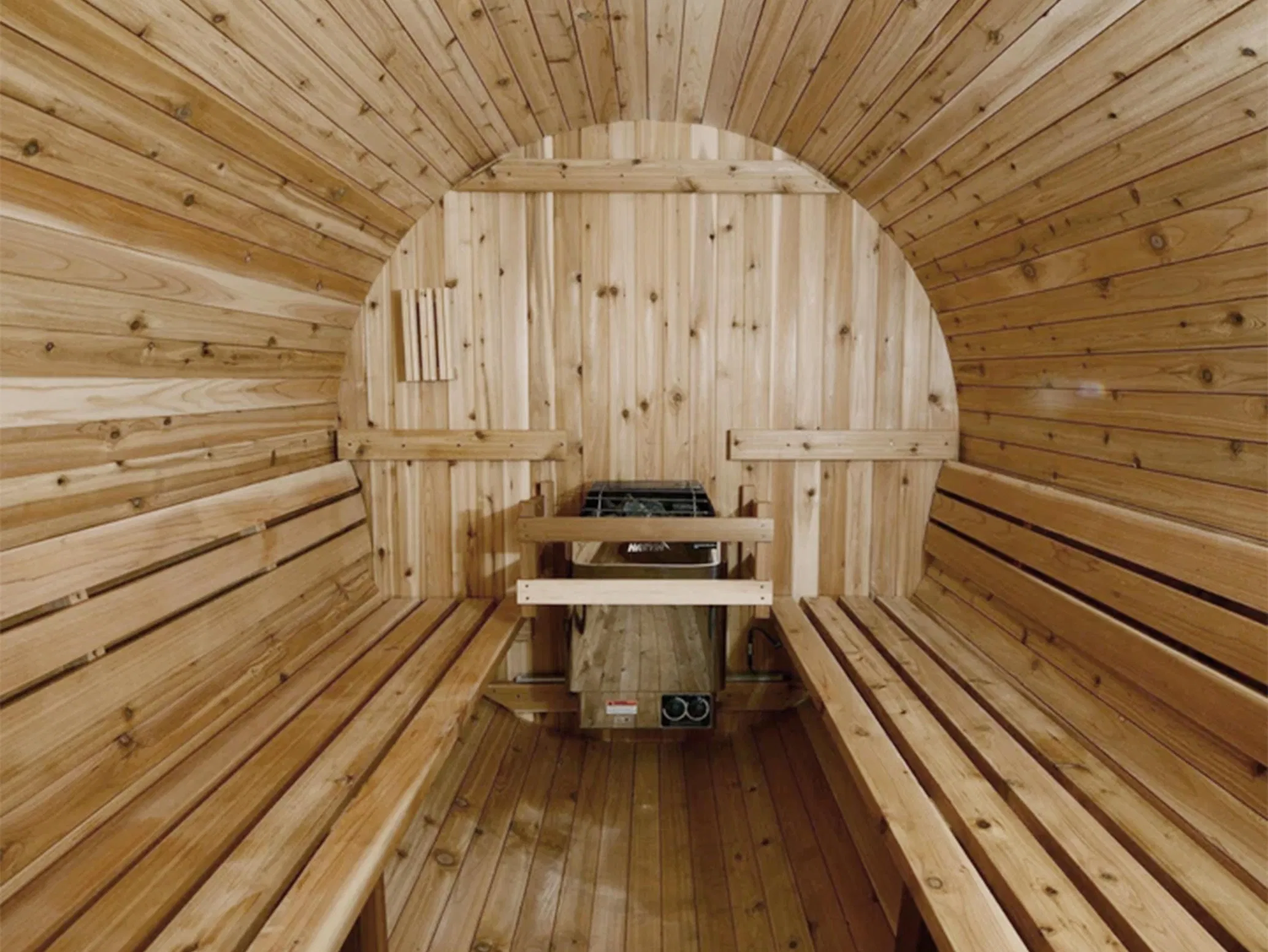 Бочковая парная на дровах с печью Harvia 6/8/9 кВт