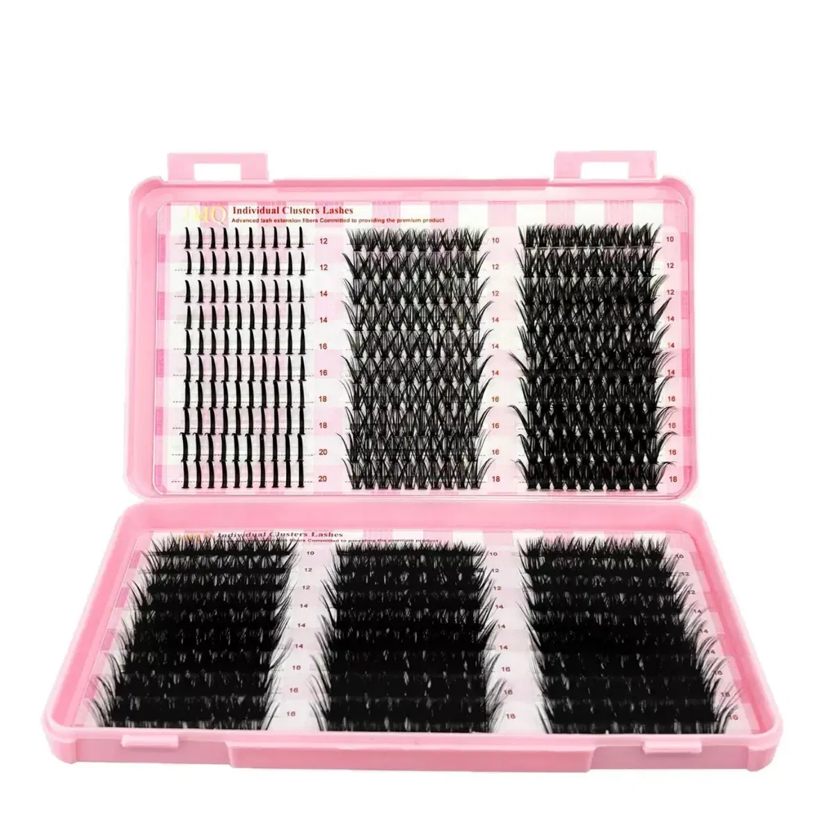 60d 80d 100d Private Label Wispy DIY Cluster Eyelash 8-24mm D Curl Natural Individual Extensions DIY Lashes with Glue