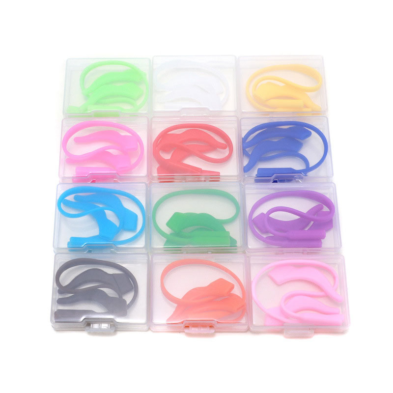 Comfortable Multi - Color High - Elasticity Durable Silicone Eyeglass Ear Hook and Strap Set