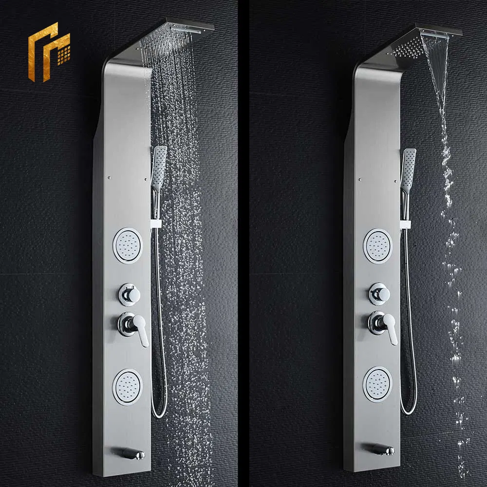 Factory Direct Price Satin Staniless Steel panel Shower