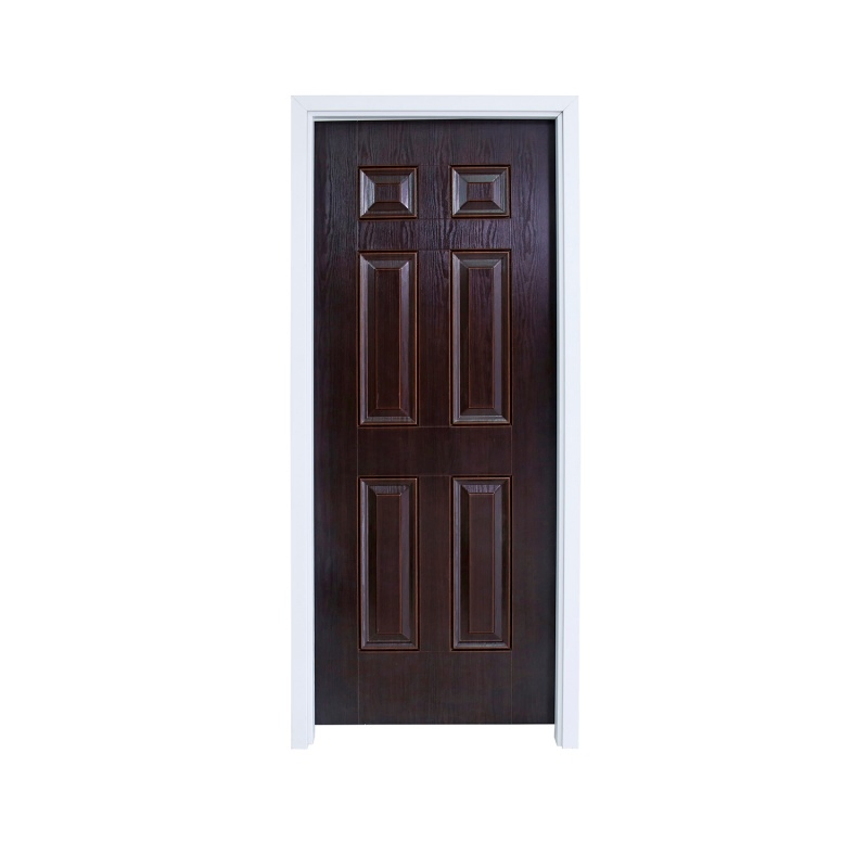 PVC Pressed Door with Fast-Assembly Frame Design and Decorative Embossed Pattern for Quick Interior Upgrades