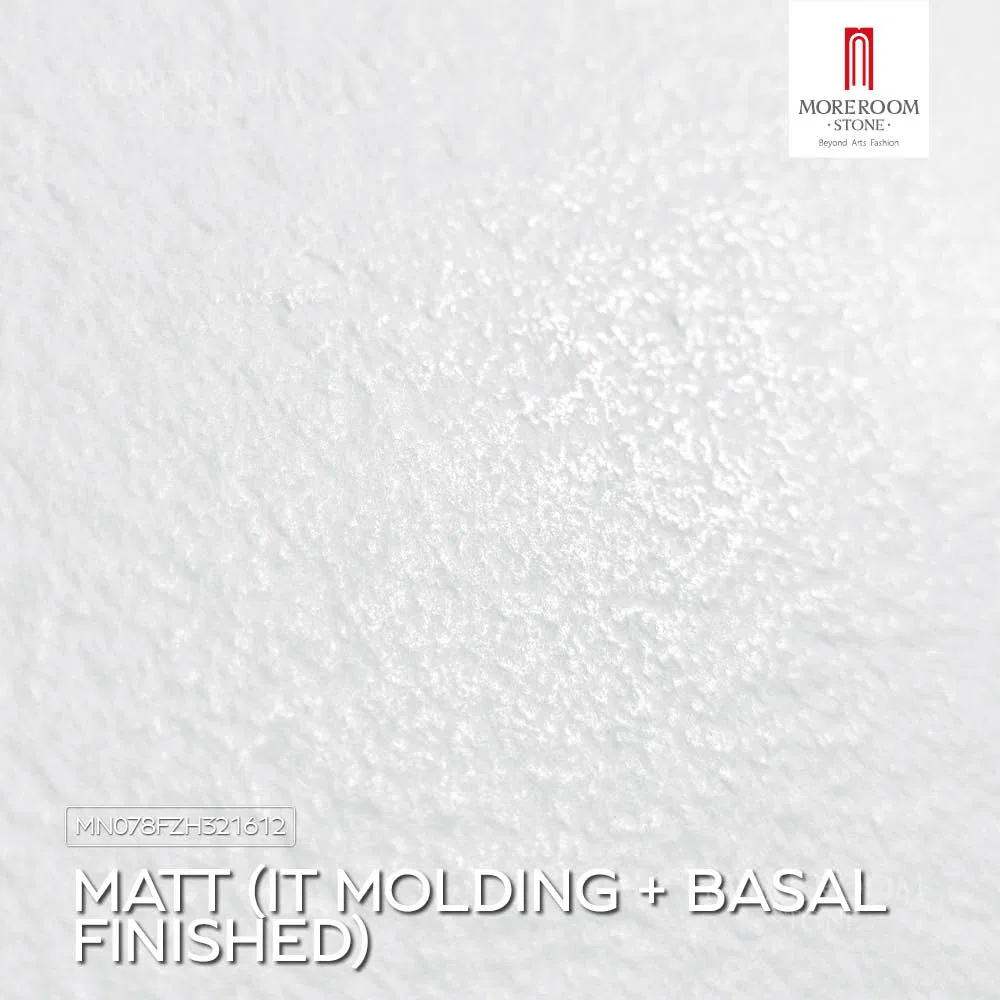 White Artificial Marble Matte Finish Sintered Stone Slab for Hospital Wall Cladding