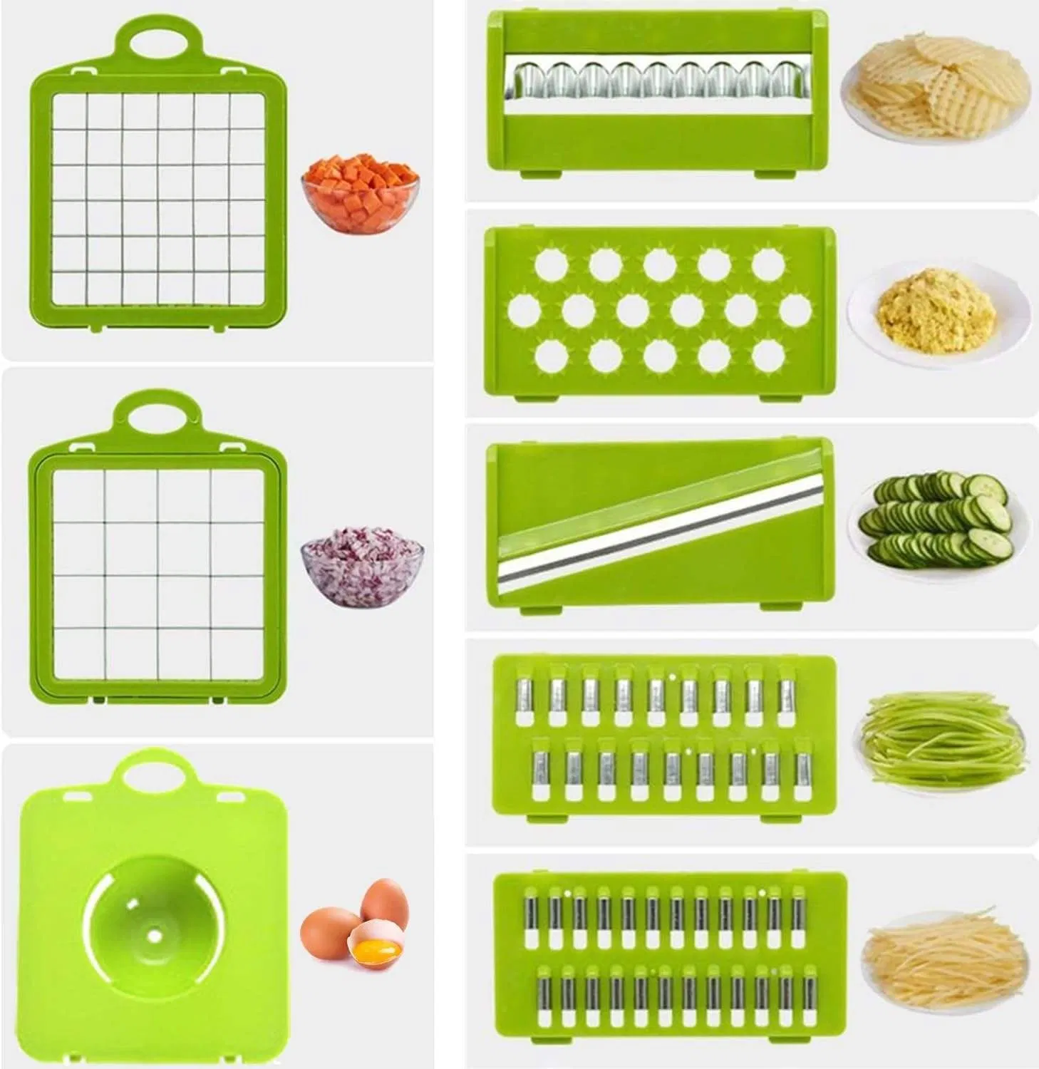 Multifunctional Kitchen Vegetable Cutter 16PCS Vegetable Chopper with Storage Container