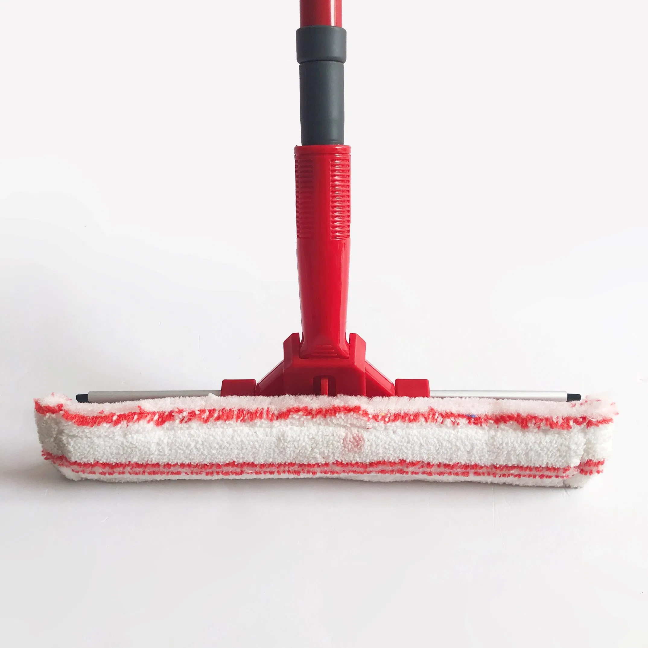 PP T-Bar with Rubber Squeegee & Microfibre Refill Double Sided Window Wiper Extendable Metal Handle for Car Squeegee Floor Mirror Cleaning