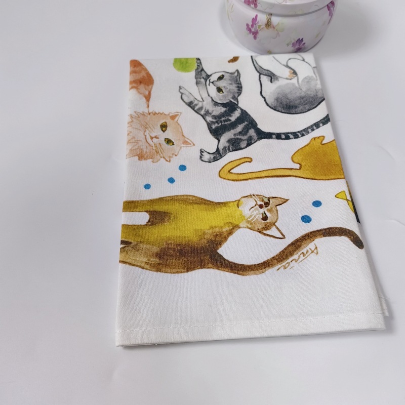 Customised Hot Sale D Kitchen Tea Towel Napkin Placemat Wholesale Microfibre Woven