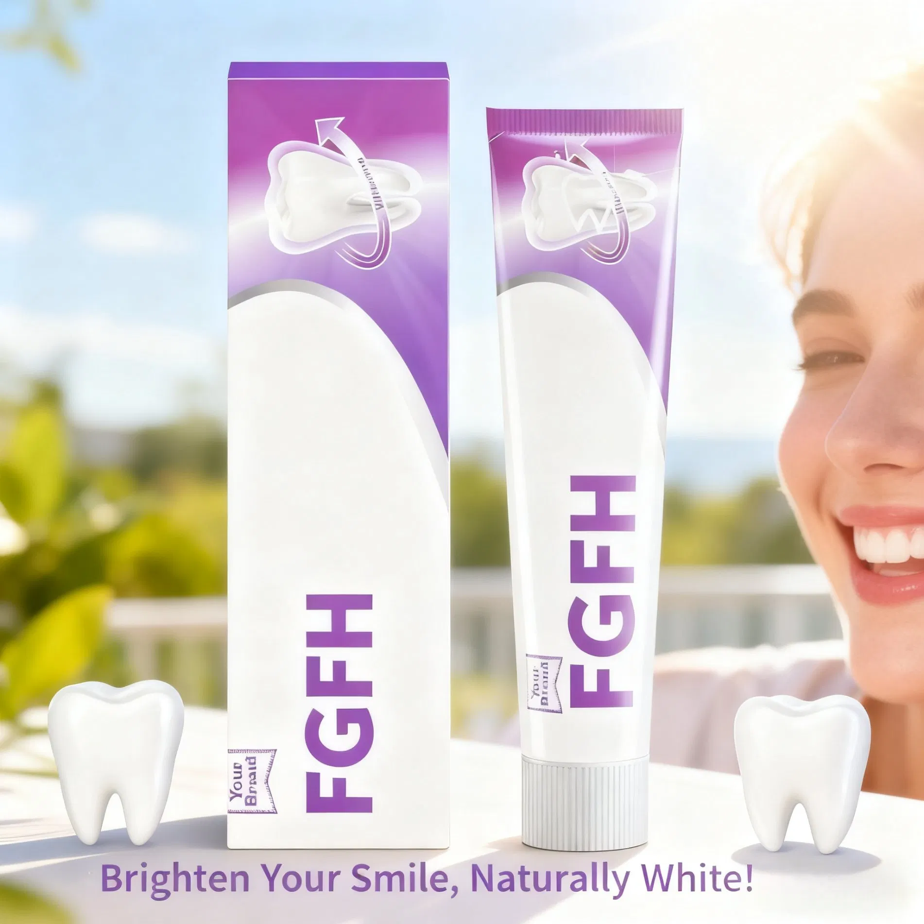 Teeth Whitening Toothpaste for Stain Removal Fresh Breath Enamel Safe