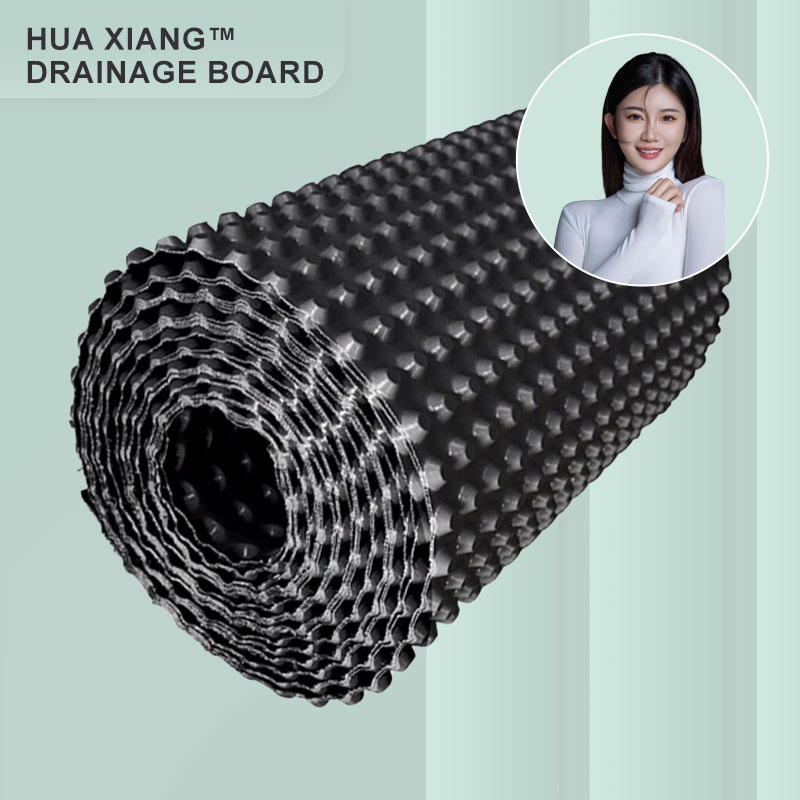 China Huaxiang Dimpled Drainage Board Sheet Hot Sale Best Price HDPE Plastic Water Impounding Waterproof for Roof Garden Drainage Board
