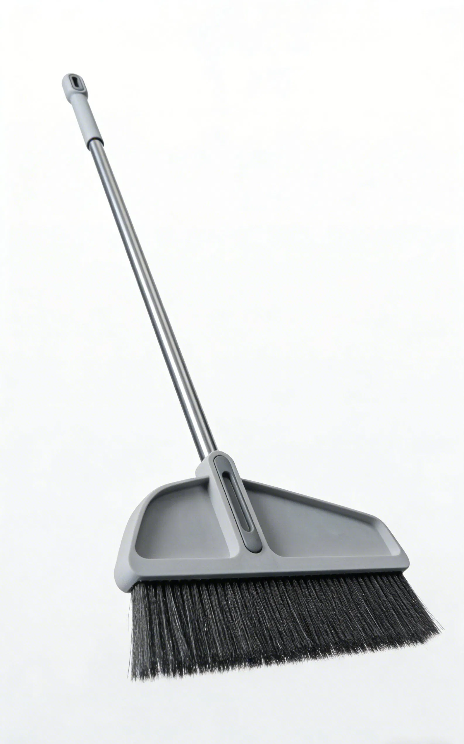 Durable Stainless Steel Broom - Ergonomic Soft-Bristled Cleaning Tool