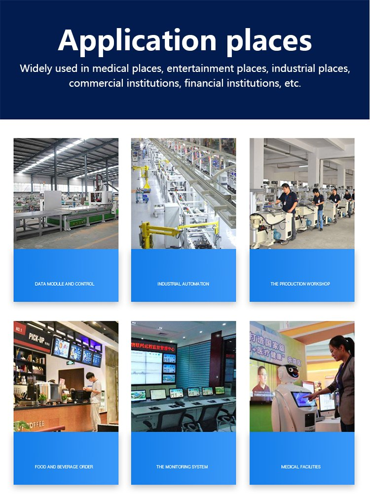 Pcap 15 17 19 Inch Resistive Touch Screen Monitor Open Frame LED Tn Monitor Wall Mounting Support for Industrial and Shop