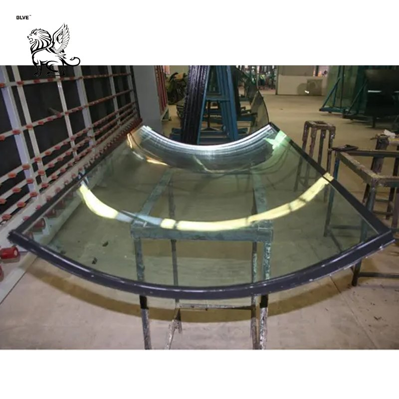 Low E Curtain Wall Glazed Curve Coated Tempered Glass Building Architectural Design Insulating Glass Factory
