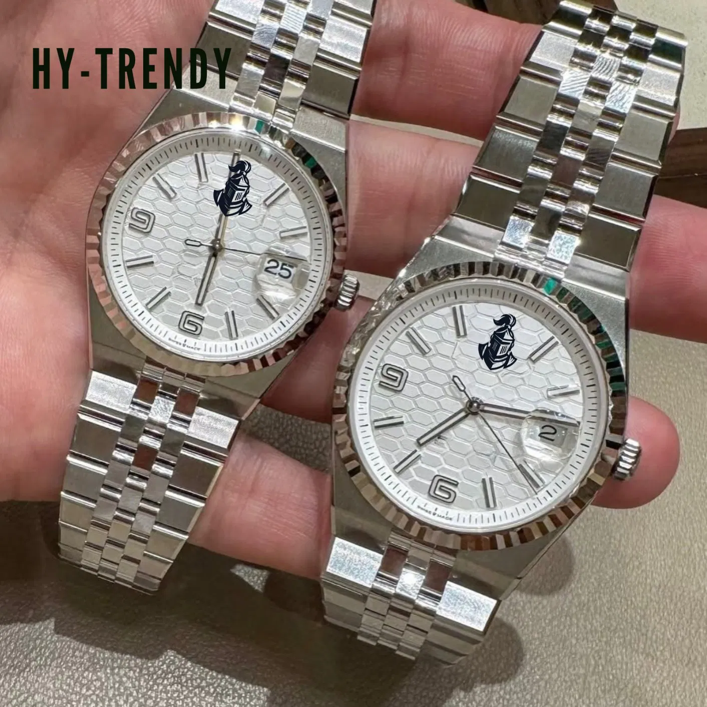 Luxury 7135 Movement 904L Stainless Steel Bracelet Glowing Date Men's Watch