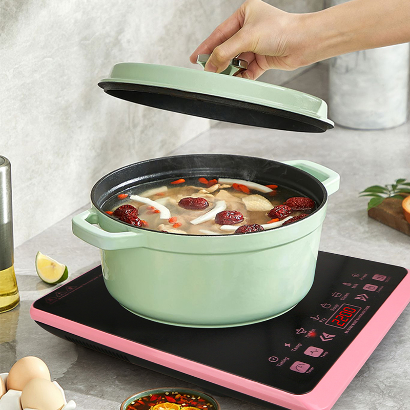 2200W Induction cooker induction cooktop induction stove with touch control pink color CC-121