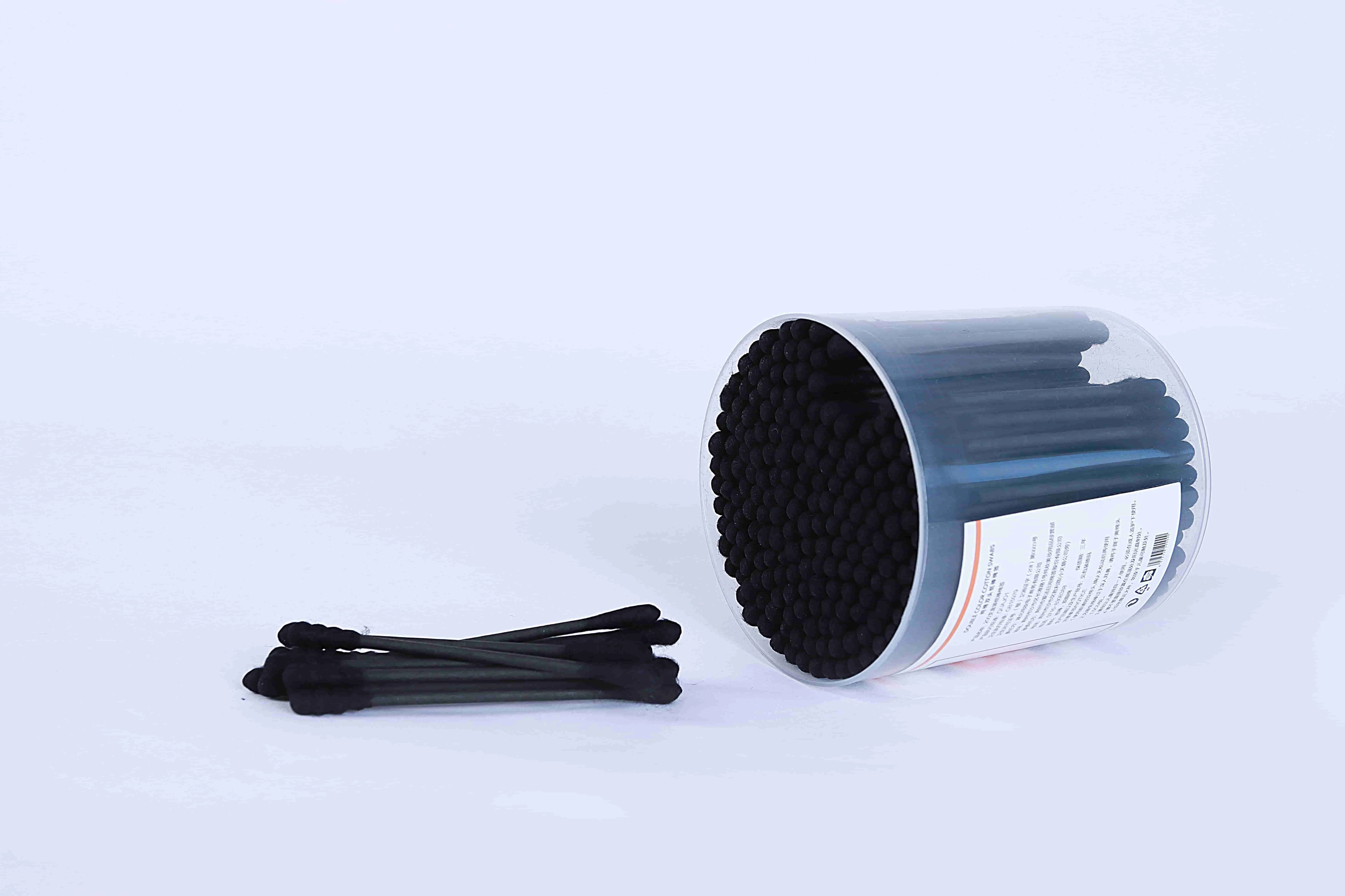 Black Double Headed Cleaning Cotton Swab