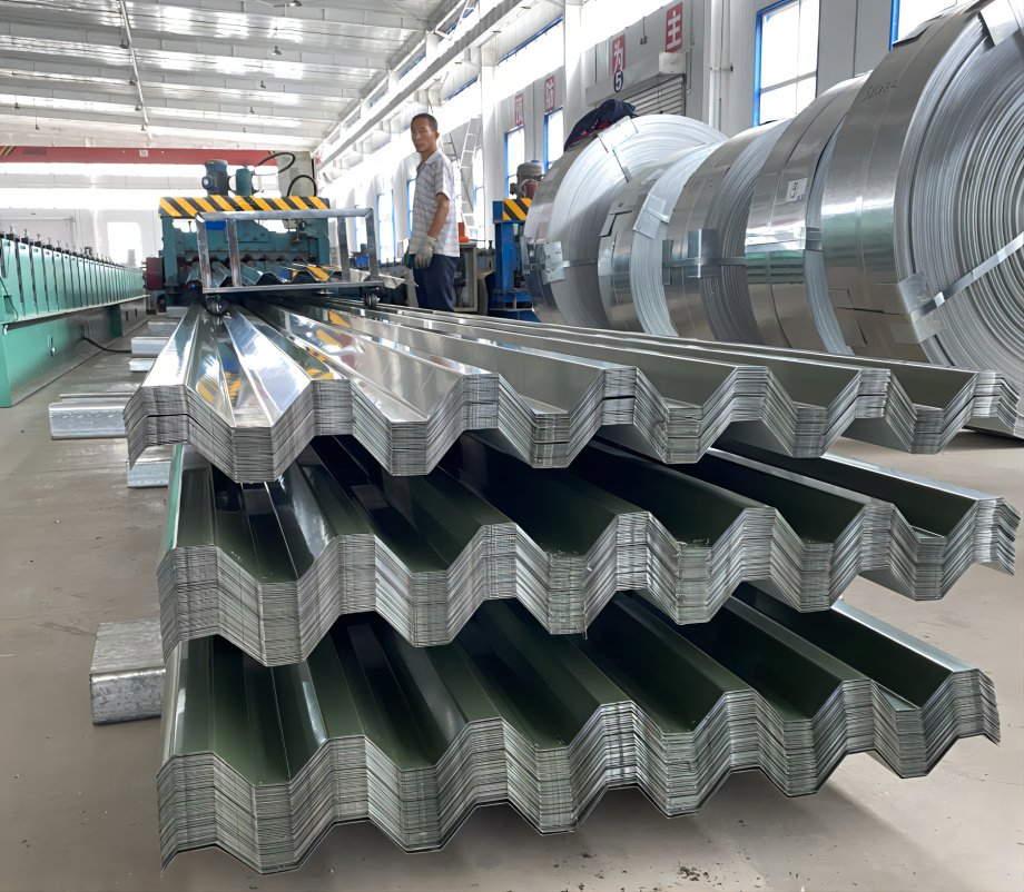 Type 35-125-750 Color Steel Plate Corrugated Tile Galvanized Pressed Steel Sheet