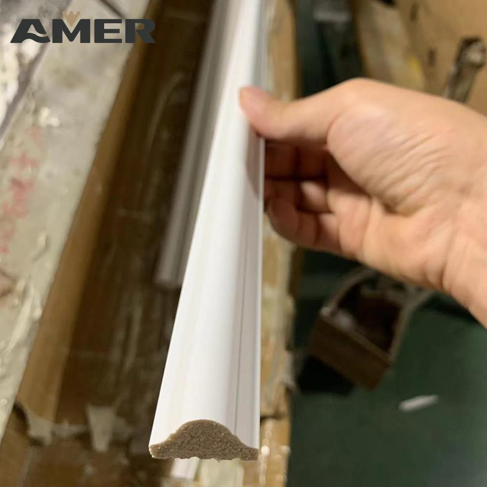High Quality White Board Indoor PS Skirting Line Modern Design for Hotel Wall Decoration
