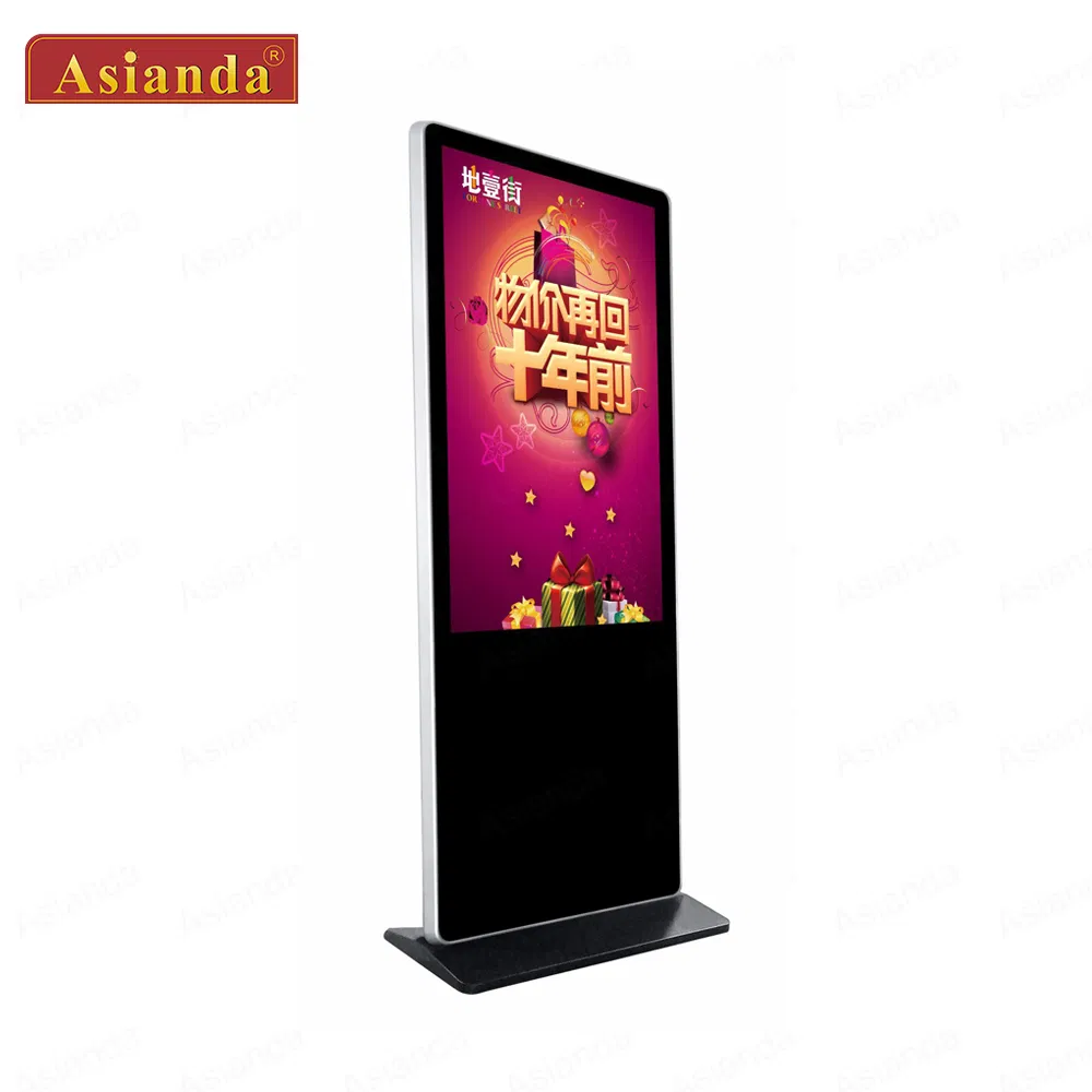 75-дюймовый напольный сенсорный киоск для рекламы
