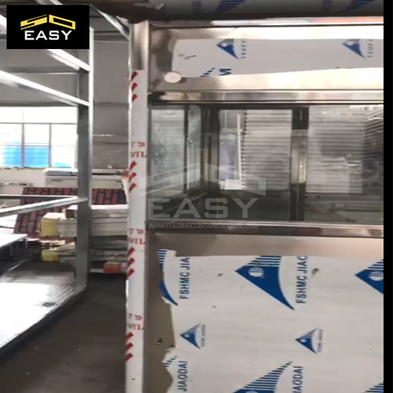Low Cost Simple Pre Made Security Booth Outdoor Guard House with Electricity
