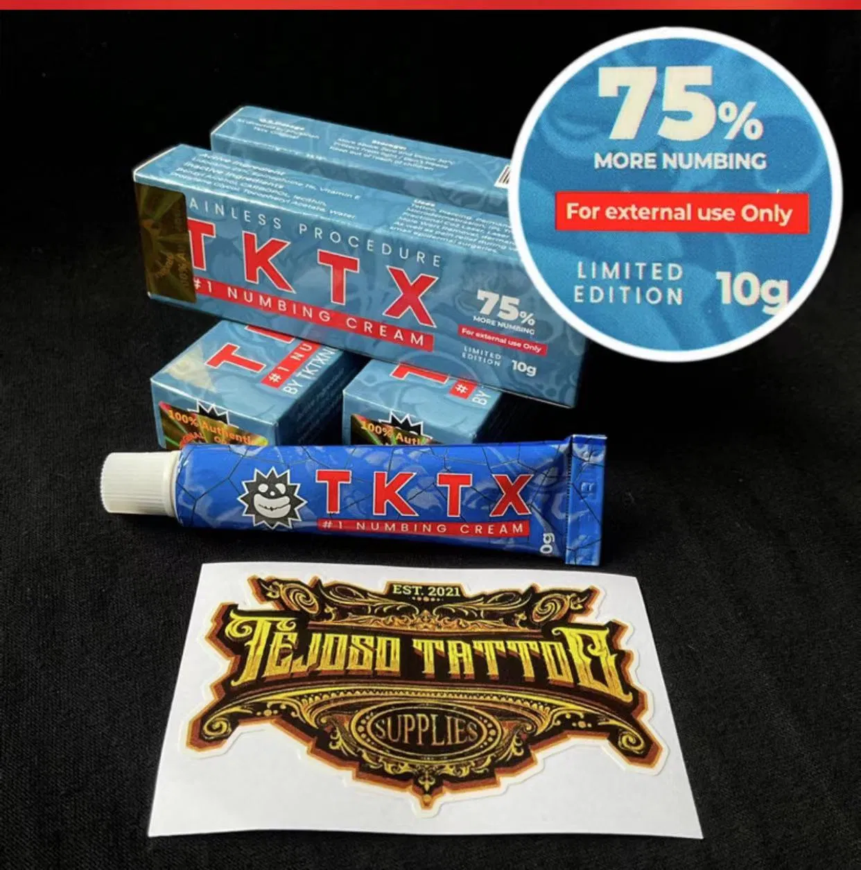 New Super Tktx 99% Gold 75% Numbing Cream Anesthetic Ointment Tattoo Supply