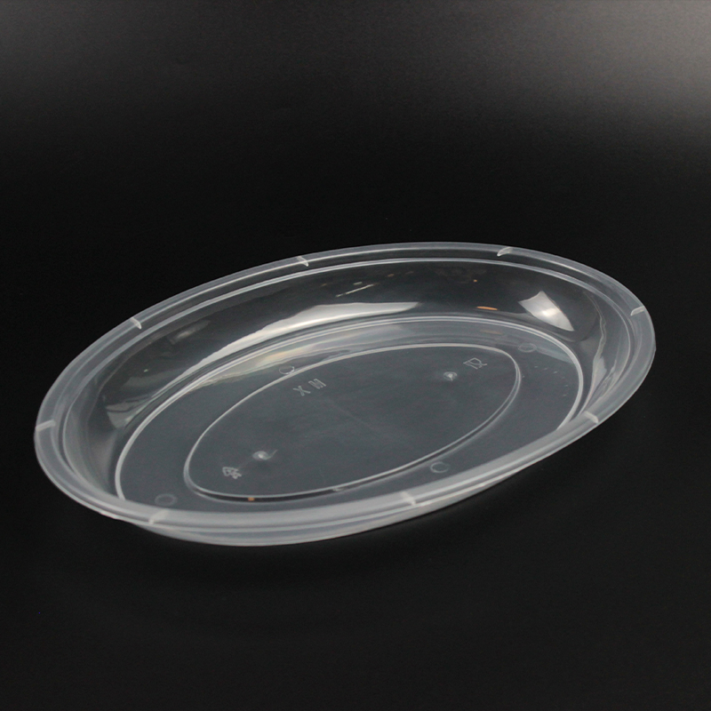 Transparent Ellipse Plate Disposable Plastic Tableware 273mm Length PP Plastic Plate Custom for Dinner