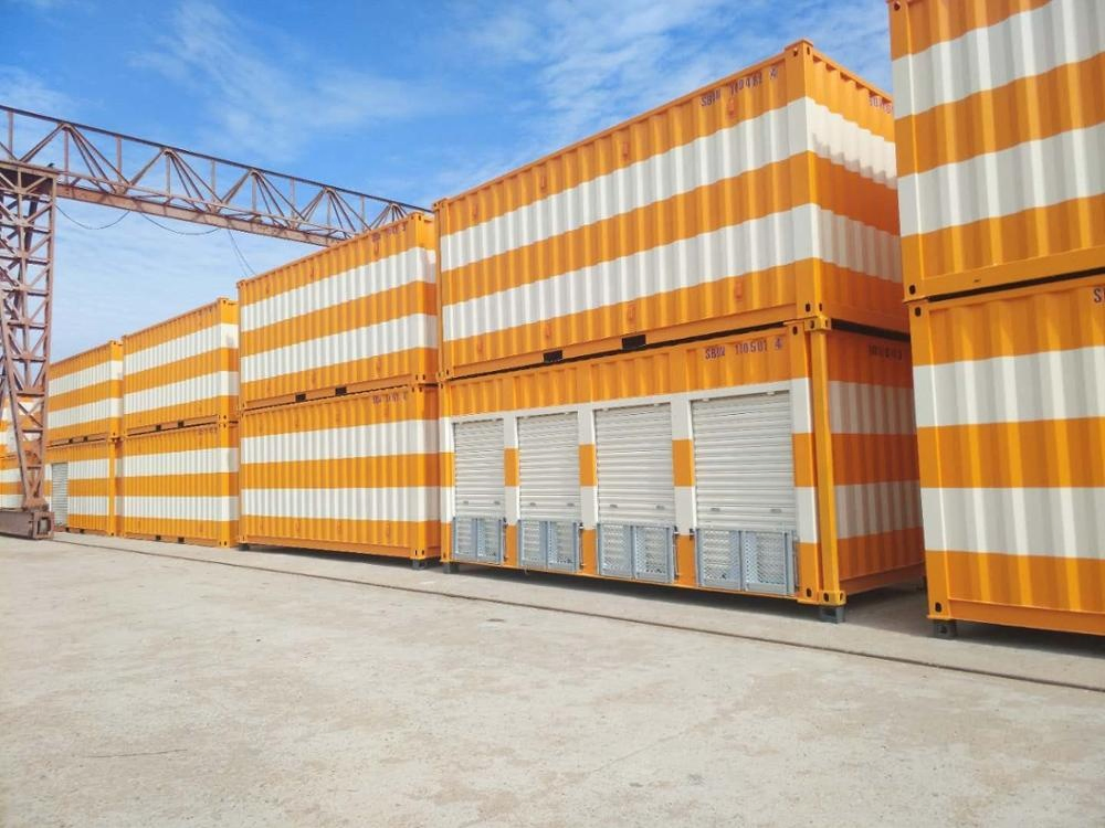 ISO Container Modified 20FT Used Steel Cargo Storage Container with Garage Doors