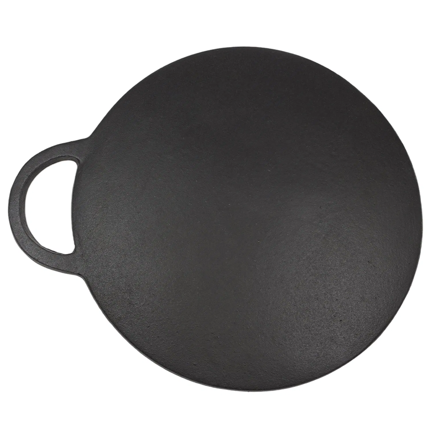 Чугунная сковорода-гриль круглая с ручкой