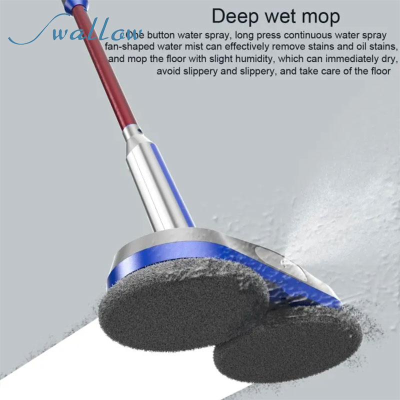 Electric Mops Cordless Water Jet Spin Cleaning Brush Mop Scrubber Powerful