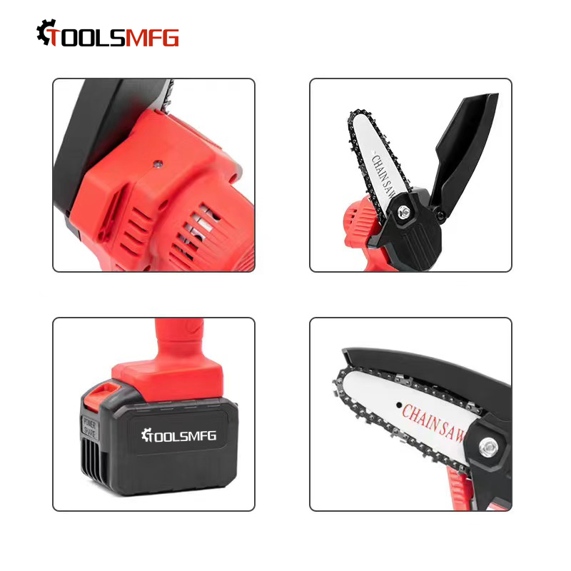 Toolsmfg 4 Inch Min Electric Cordless Battery Chainsaw
