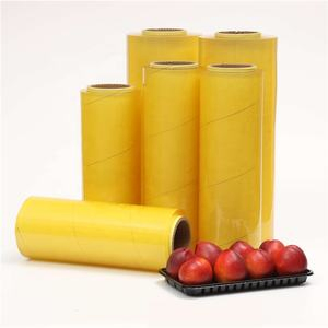 Soft Transparent PVC Film Food Wrapping PVC Stretch Cling Film Food Grade 10mic 1500m