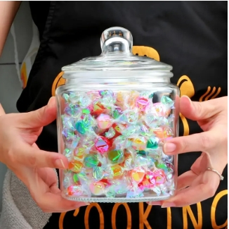 1 Gallon Large Volume Kitchen Glass Container Storage Jars with Lids