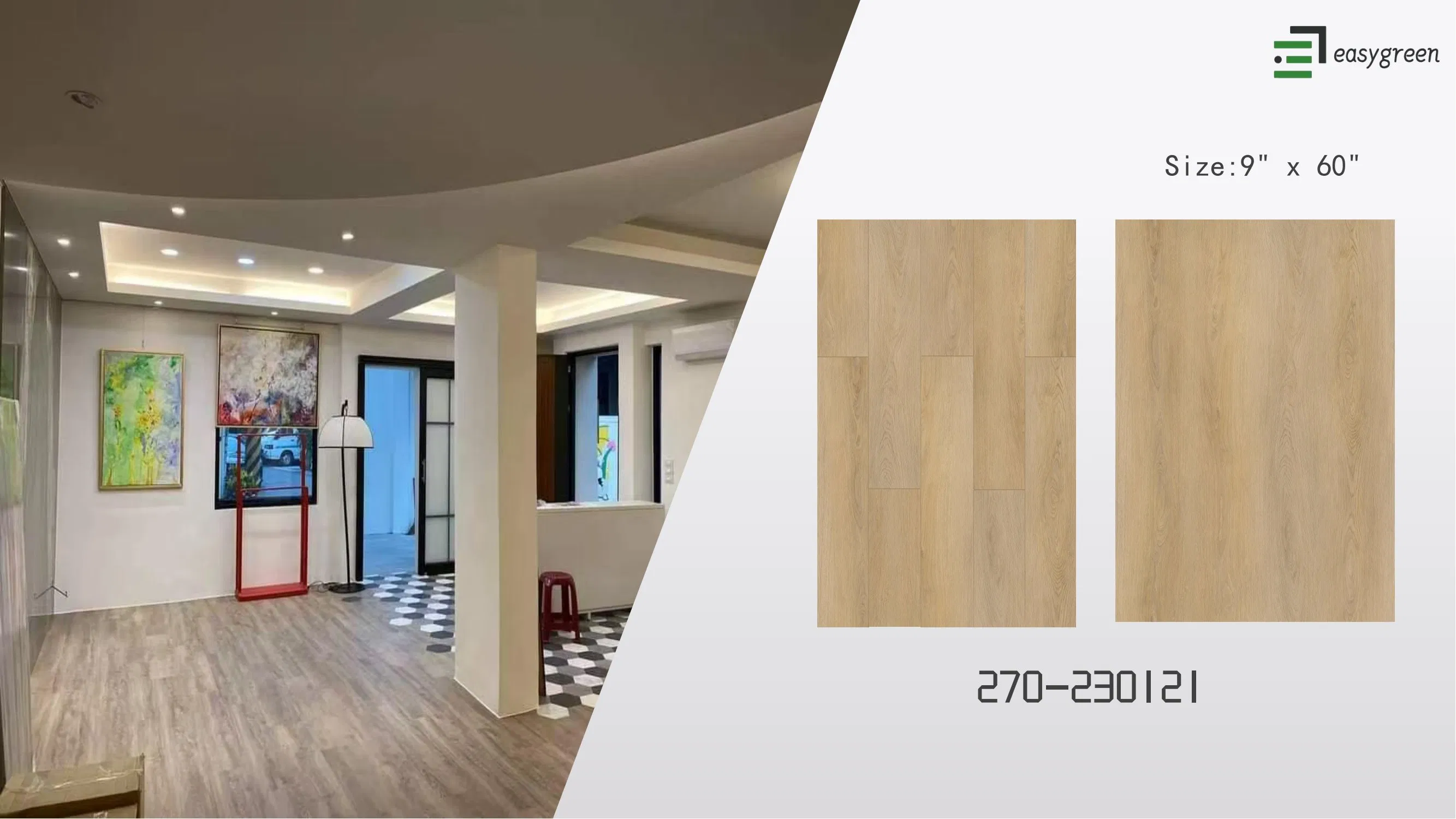 Grain and Eco-Friendly RPET Flooring for House