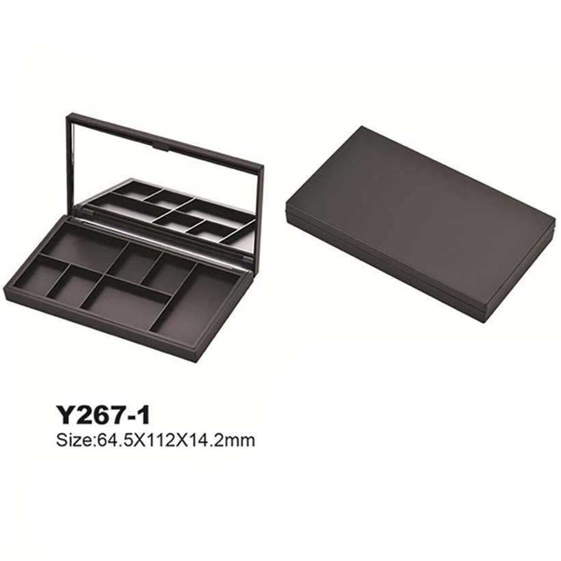 Unique Shape 1 Color Plastic Eye Shadow Palette Case Magnet Compact Box Cosmetic Packaging Y267-1