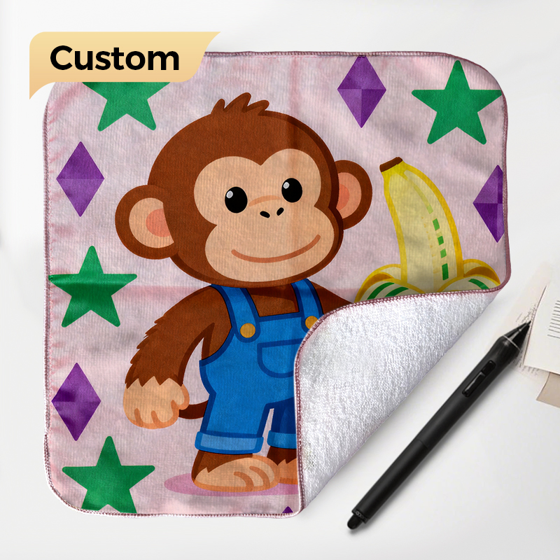 OEM Factory Custom Logo Premium Microfiber Kitchen Towels Recycled Plastic Soft Absorbent Dish Cloths with Hanging Loop Decorative Tea Towels for Dryin