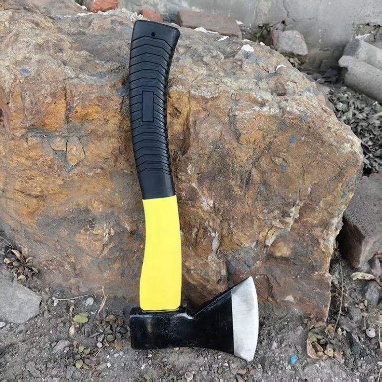 Outdoor Survival Camping Axe Carbon Steel Blade Wood Splitting Axe Emergency