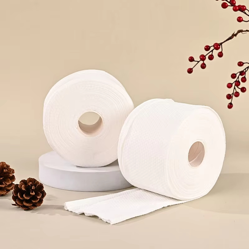 OEM Soft Facial Towels Wet Dry Dual-Use Daily Cleaning Cotton Soft Towel Roll Facial Tissue