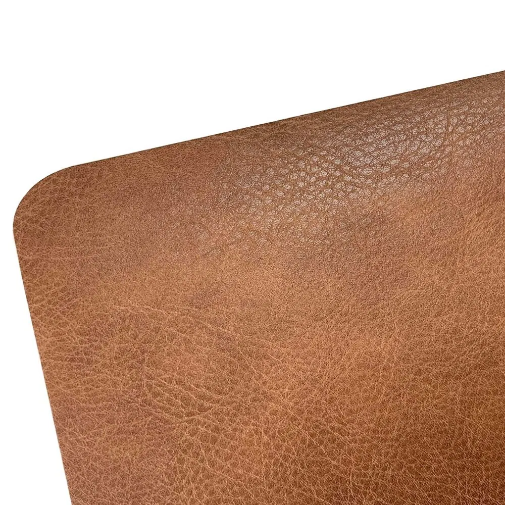 Paint Edge Hard Luxury Home Hotel Restaurant PU Desk Top Pad Table Plate Mats Faux Leather Thick Dinner Mat