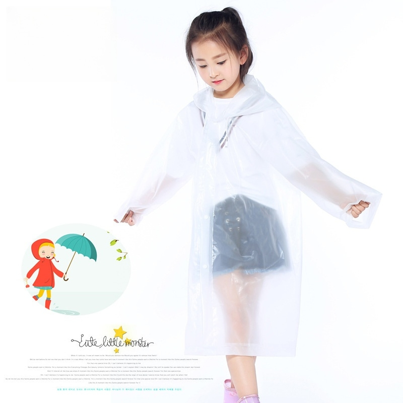 Promotional Waterproof Clothing Outdoor Children Sports Work Wear EVA 95g Rainwear Advertising Poncho Raincoat with Logo Printing