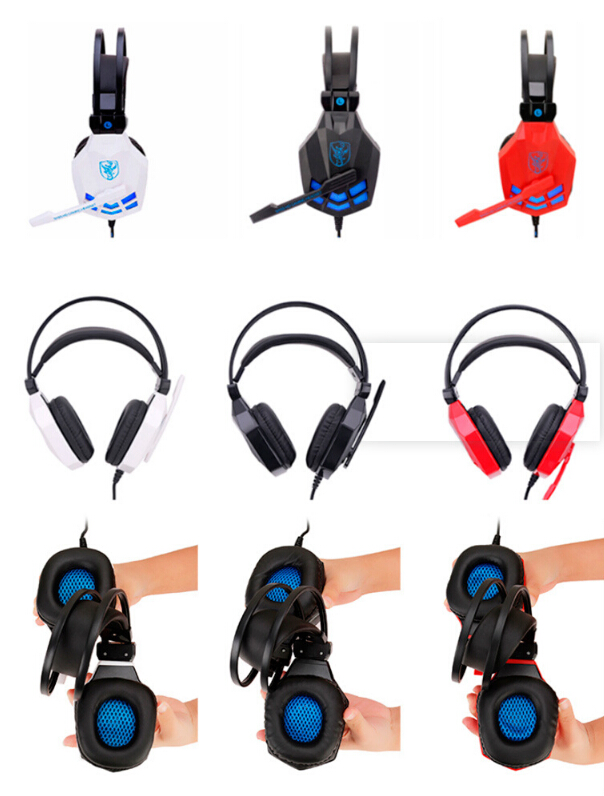 Computer Gaming Headset, 1 Color LED Lighting