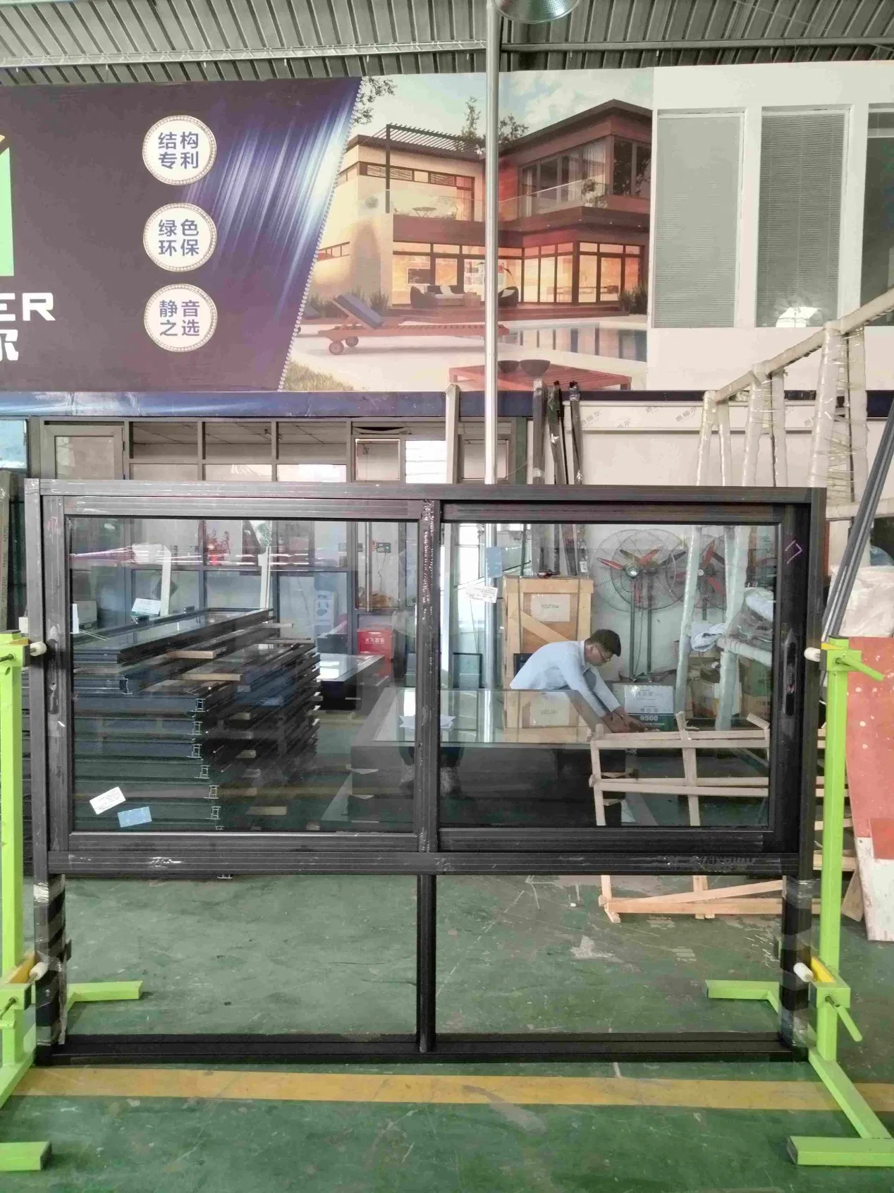 Classical Aluminum Alloy Customized Sliding Window Double Insulated Glazing Tinted Glass